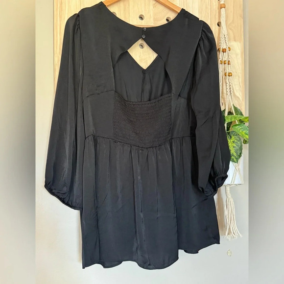 Isabel Ingrid Maternity Black Satin Blouse Back Cut Out- New- Sz S, M, XXL avail - Picture 8 of 8